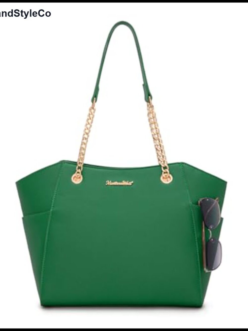 Vegan Leather Tote Bag for Women Chain Top-Handle Handbag